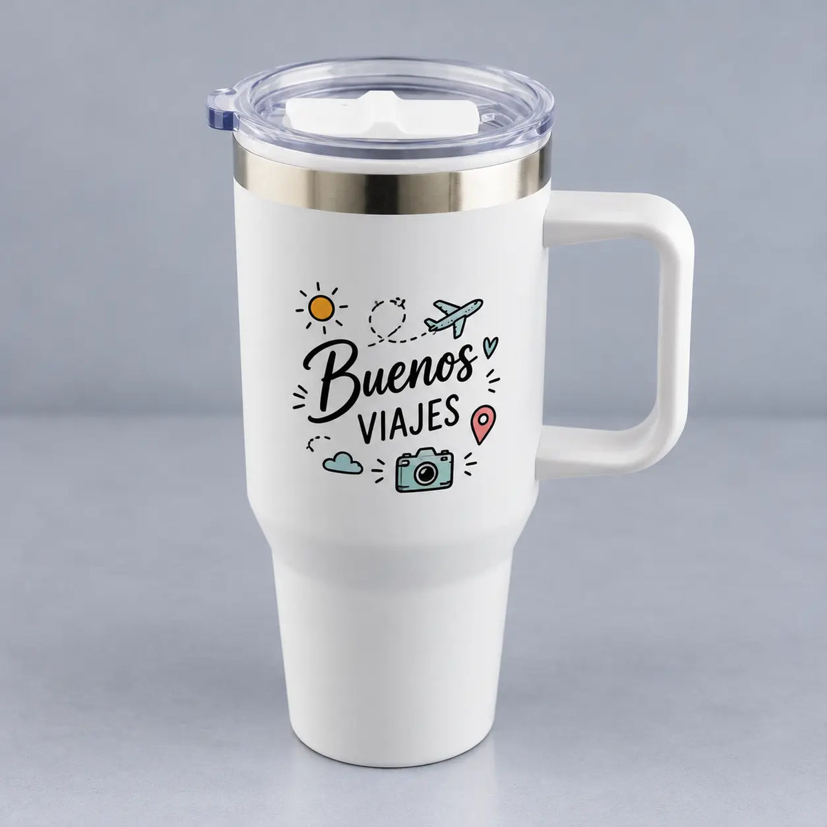 Mug viajero metálico 650 ml