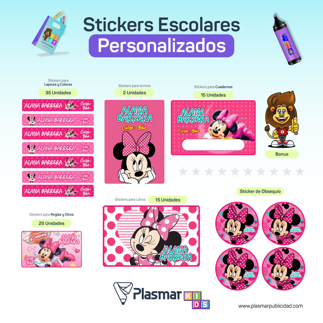 PlasmarKids | Sticker Escolares personalizados