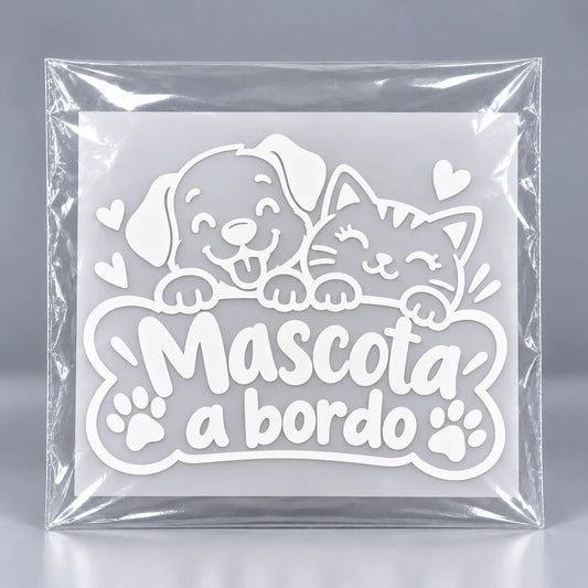 Calcomanía Mascota a bordo