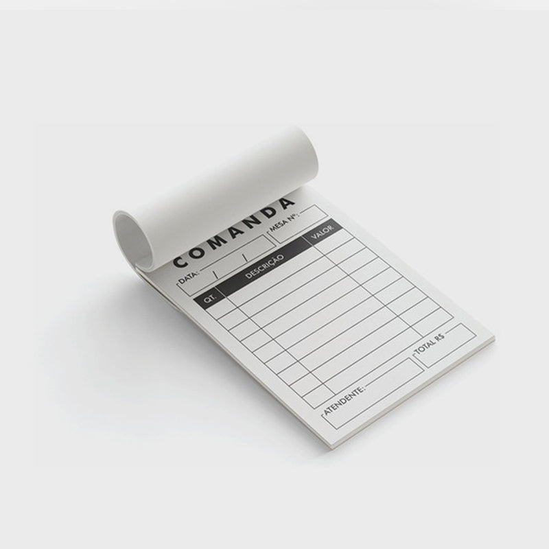 Comandas personalizadas para restaurantes en talonario engomado