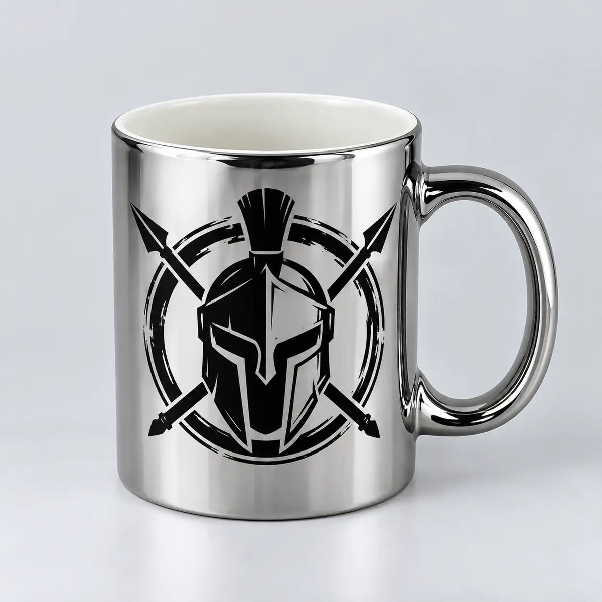 Mug cromado tipo espejo personalizado con logo o foto