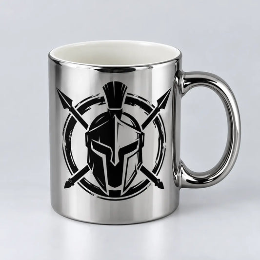 Mug cromado tipo espejo personalizado con logo o foto