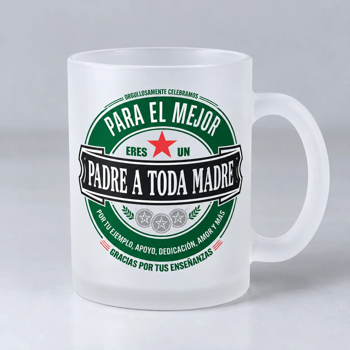 Mug cervecero opalizado mediano personalizado con logo o foto